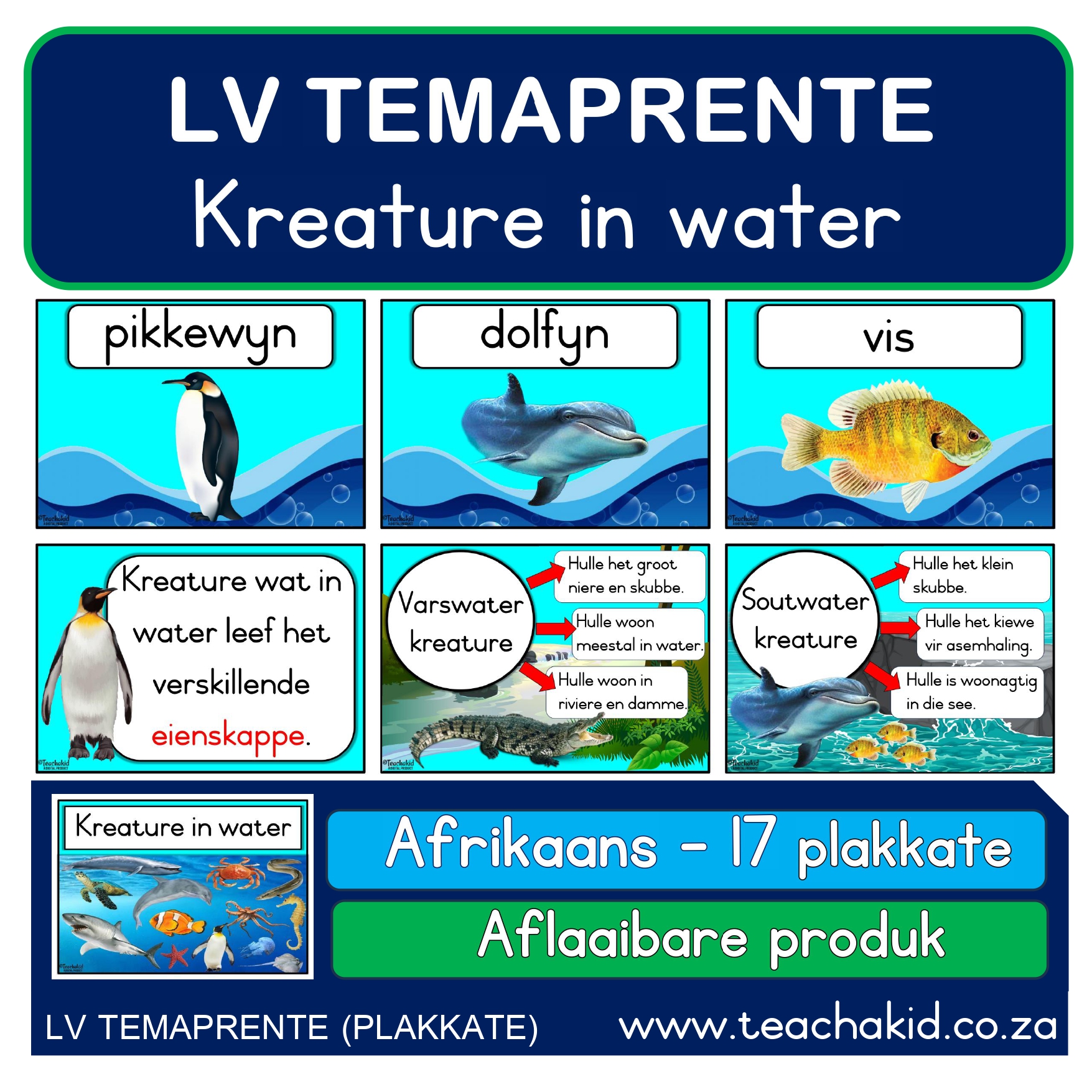 Kreature in water – Temaprente (PDF)