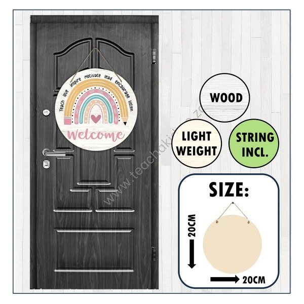 Door Sign – Pastel Rainbow