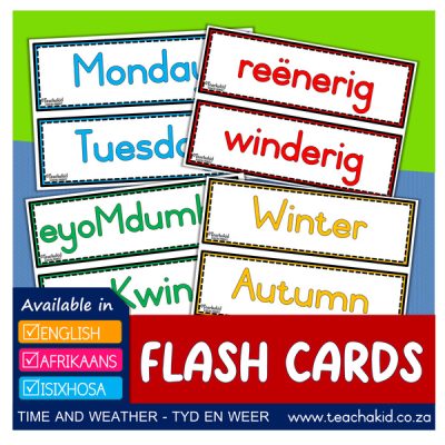 Days Months and Weather Flashcards (PDF)
