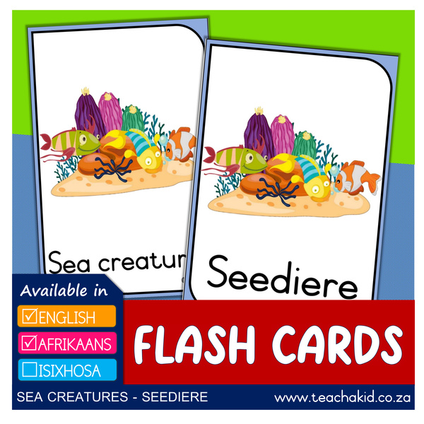 Sea Creatures Flashcards (PDF)