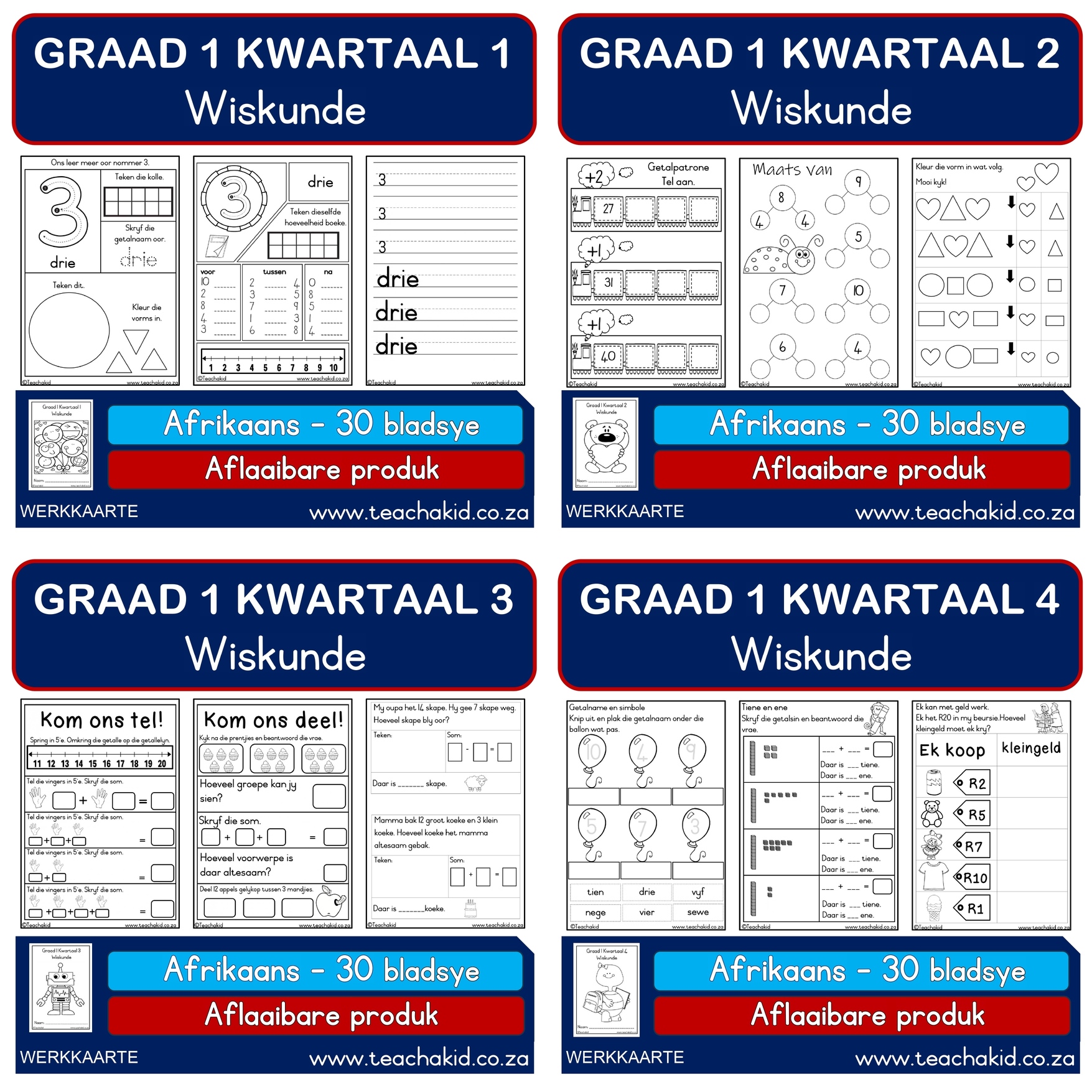 Grade 1 Maths year package (PDF) - Image 3