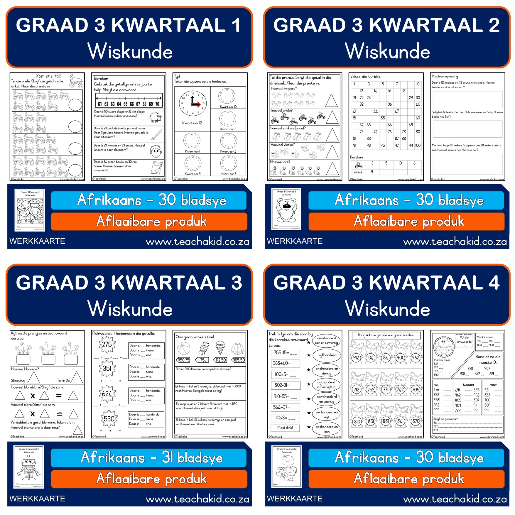 Grade 3 Maths year package (PDF) - Image 3