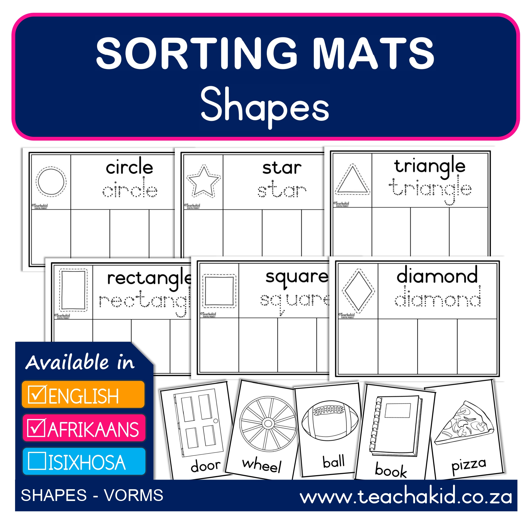 Shapes sorting activities (PDF)