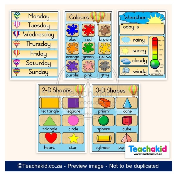 Air Balloon Class Theme Set (printed) - Image 4