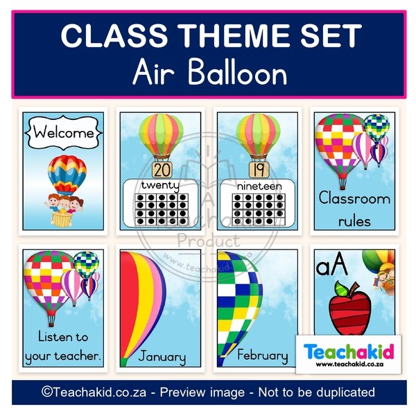 Air Balloon Class Theme Set (printed) - Image 3