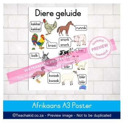 Diere Geluide Plakkaat