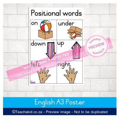Positional Words Poster