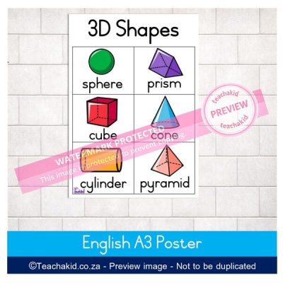 3D Shapes Poster