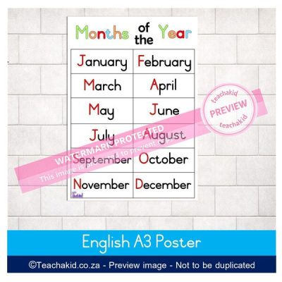 Months of the year Poster