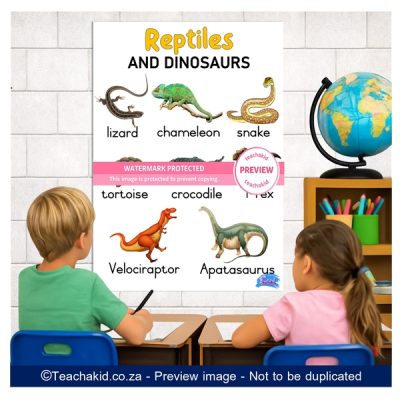 Reptiles and Dinosaurs Poster