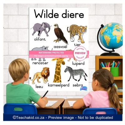 Wilde Diere Plakkaat