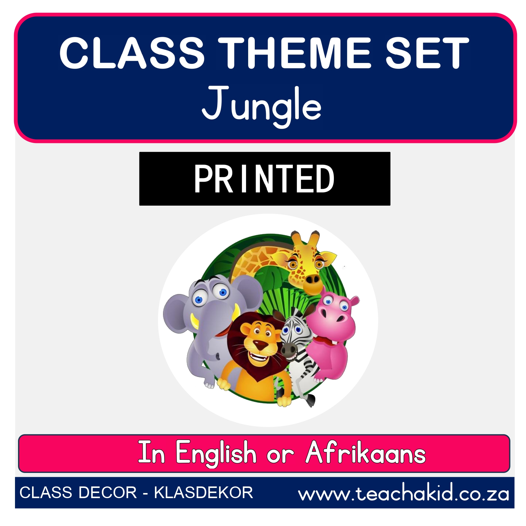 Jungle class theme set (printed)