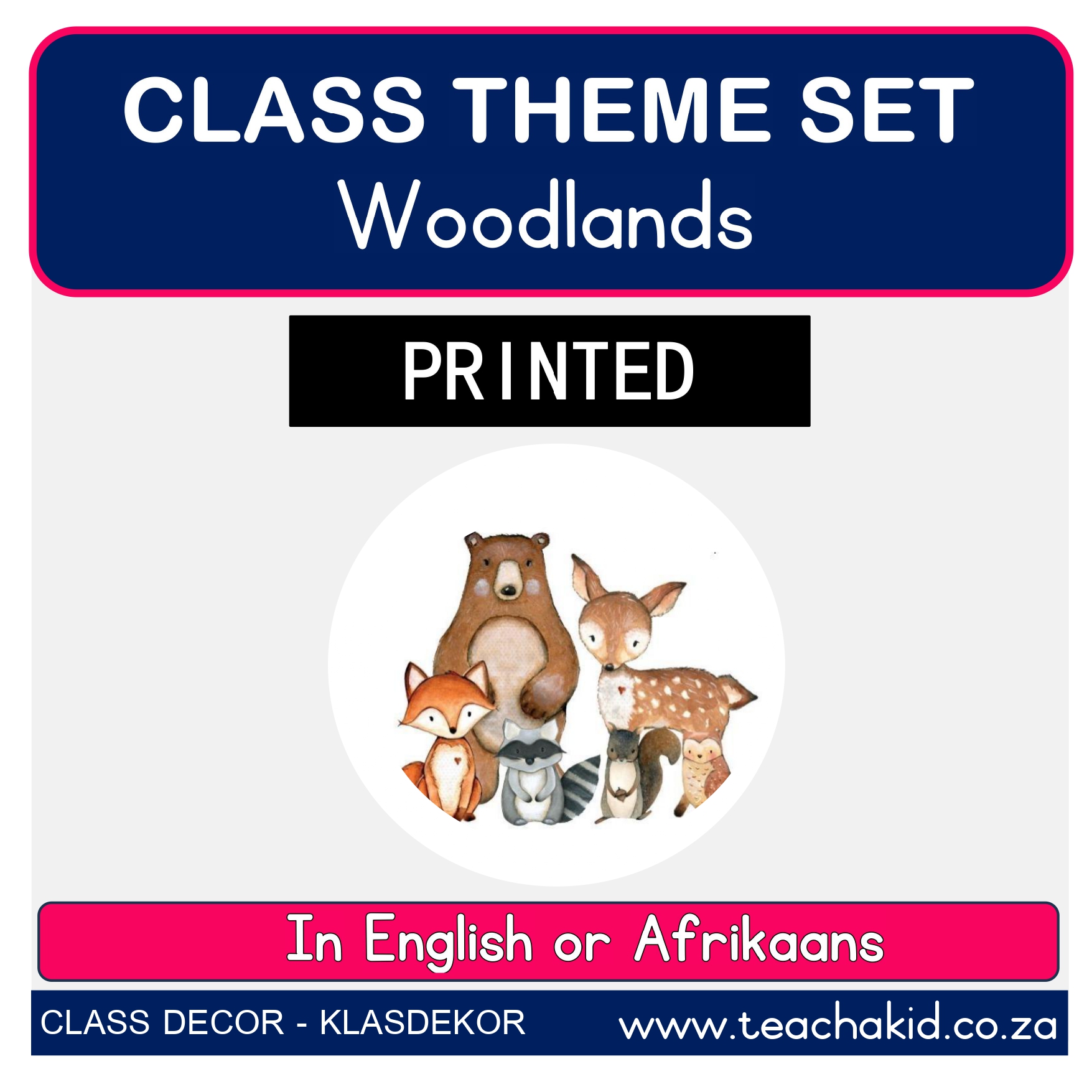Woodlands class theme set (printed)