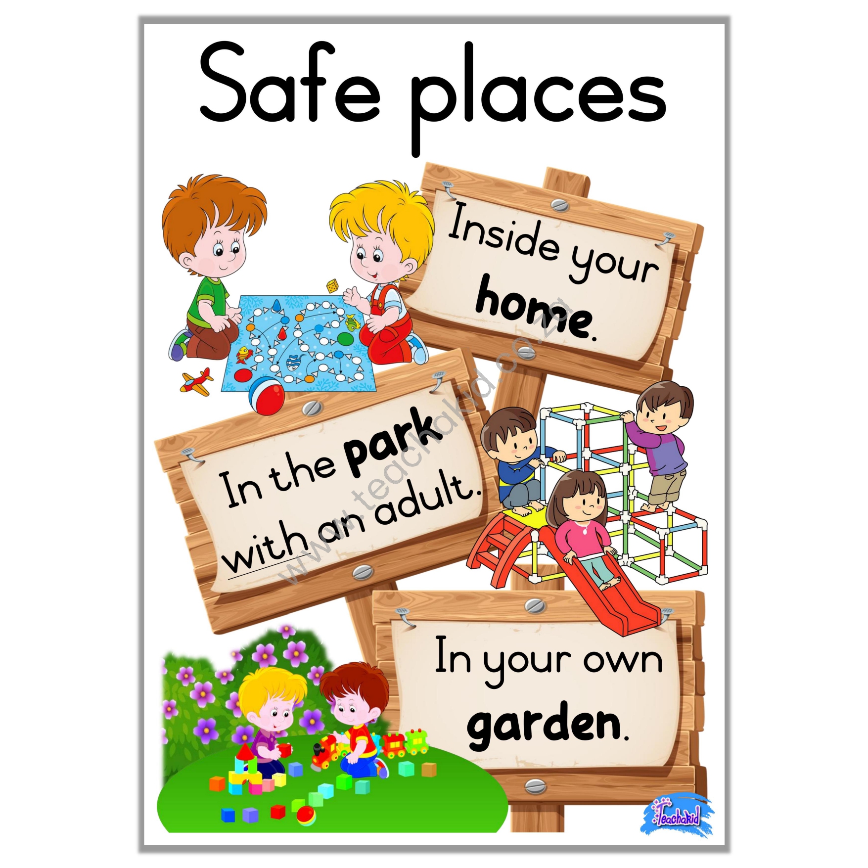 Safe places – poster (printed)