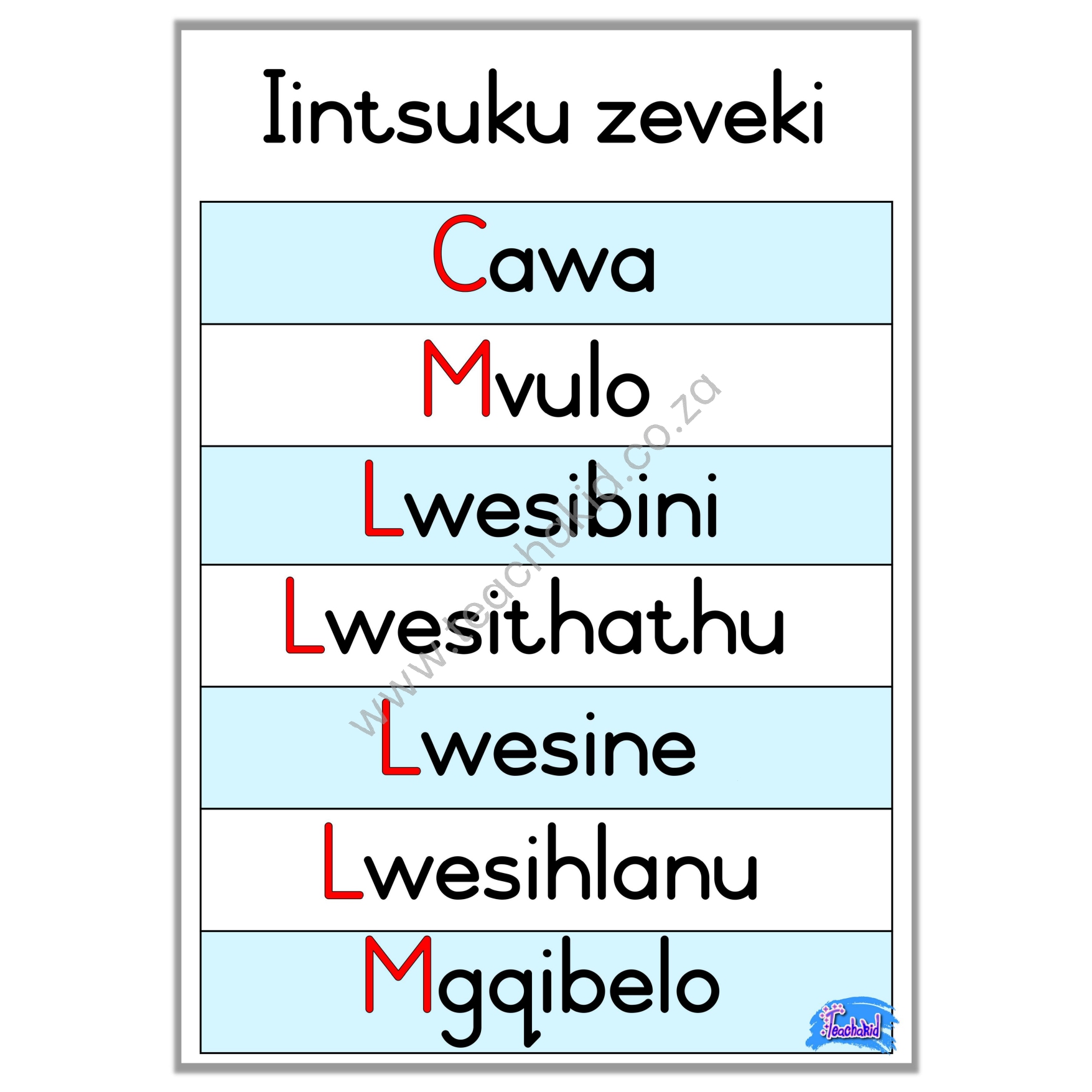 Iintsuku zeveki – poster (printed)