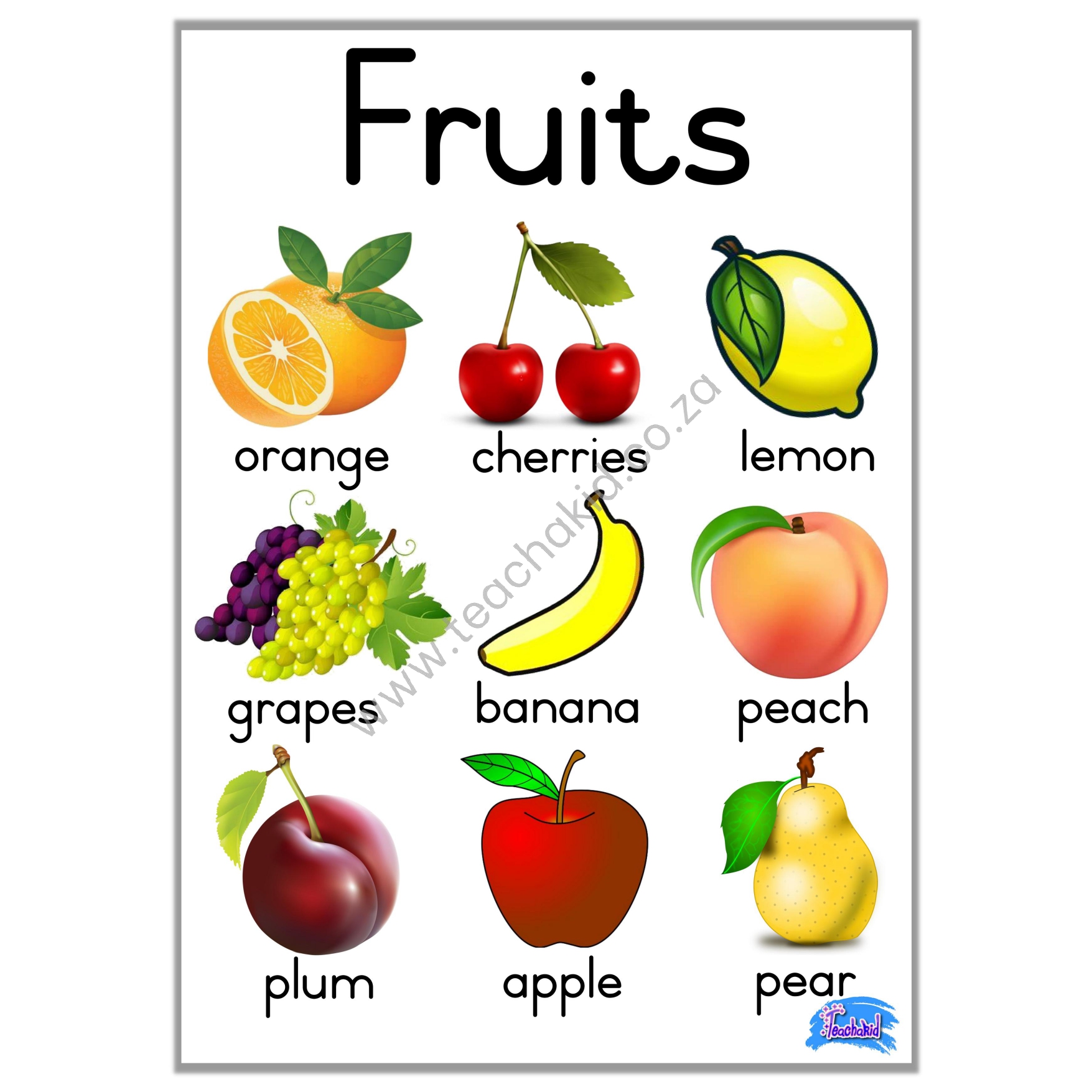 Fruits – poster (printed)