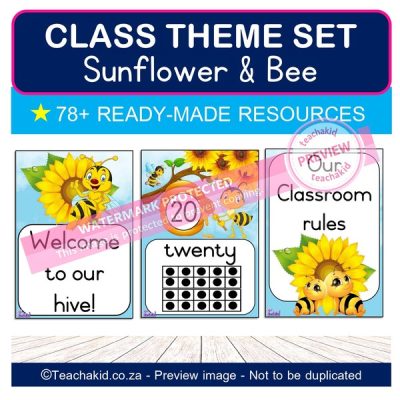 Sunflower and Bee Set