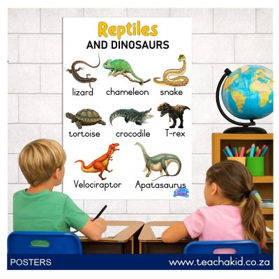 Poster: Reptiles and dinosaurs (printed)