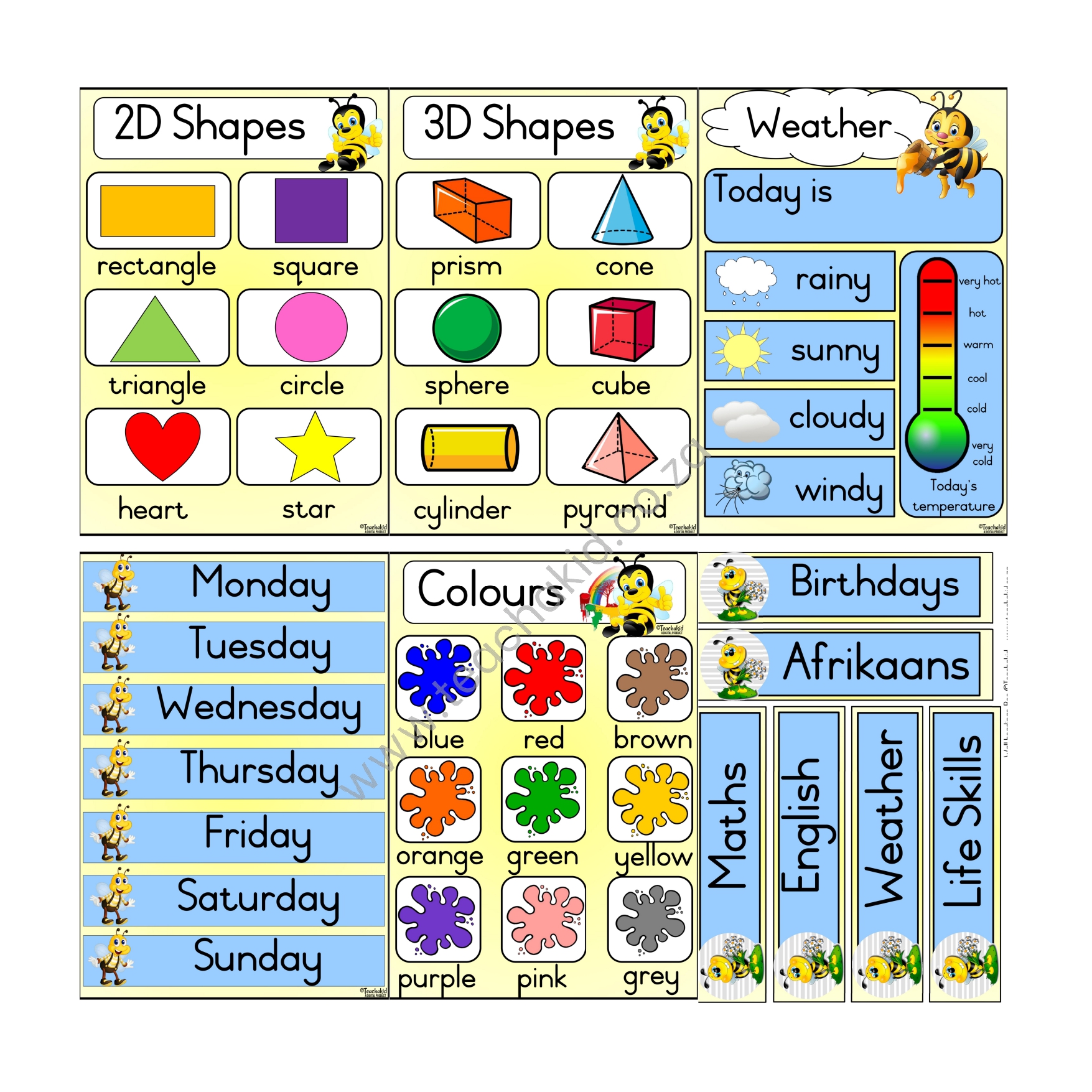 Bee class theme set (printed) - Image 3