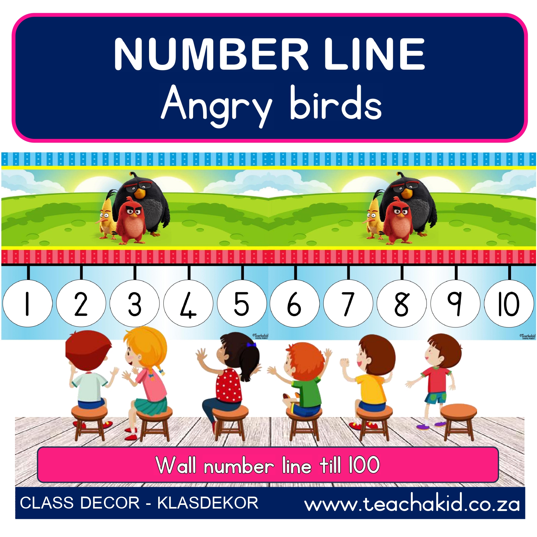 Angry birds – number line to 100 (PDF)