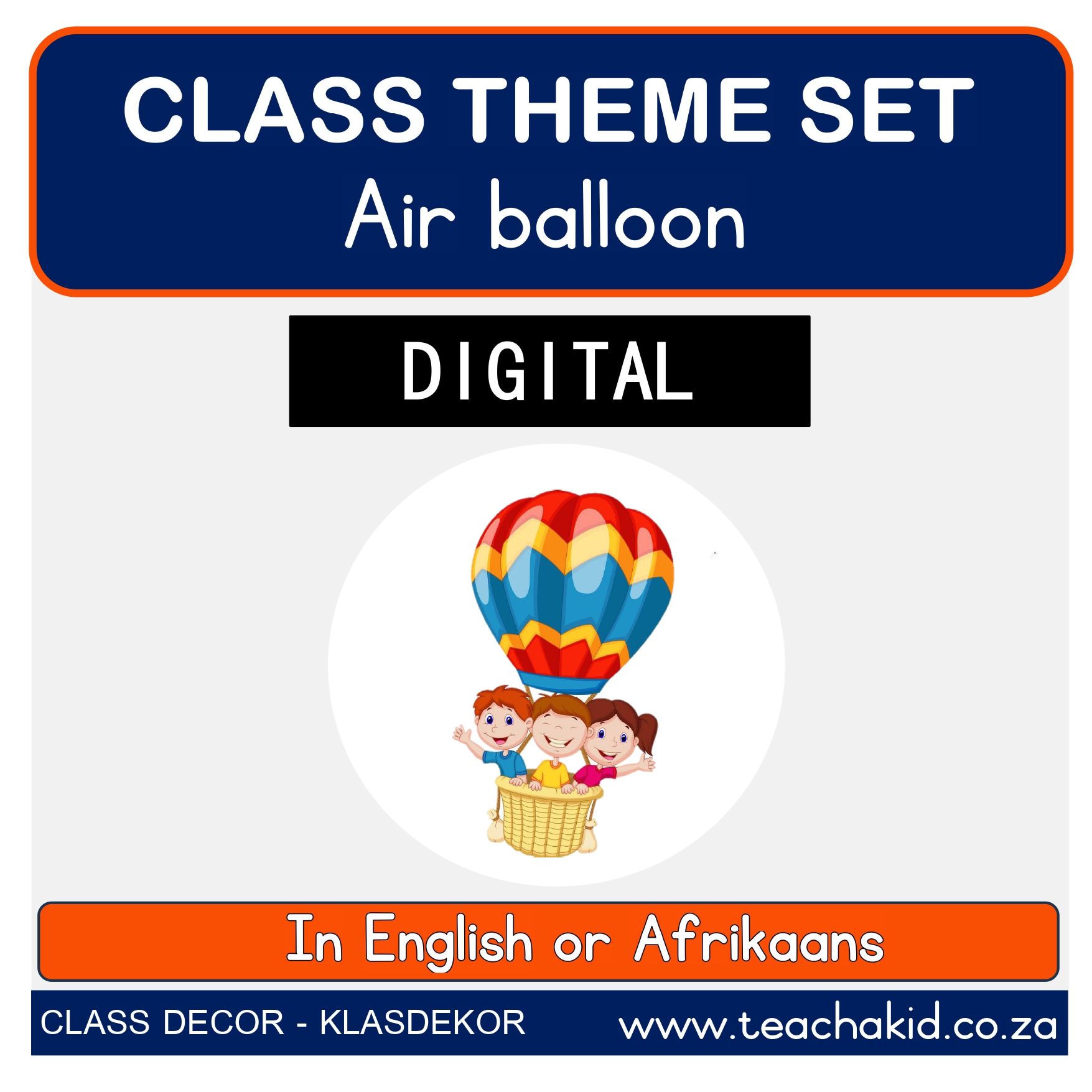 Air balloon class theme set (PDF)