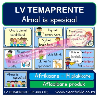 Almal is spesiaal – Temaprente (PDF)