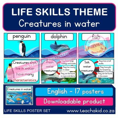 Creatures in water – Life Skills theme (PDF)