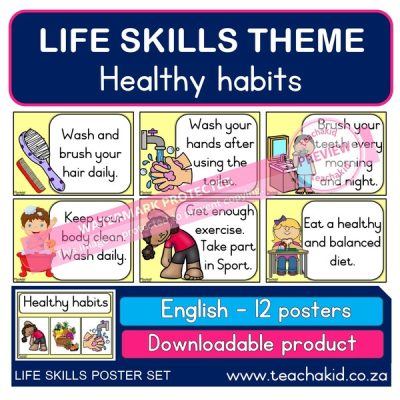 Life Skills posters Healthy habits (PDF)