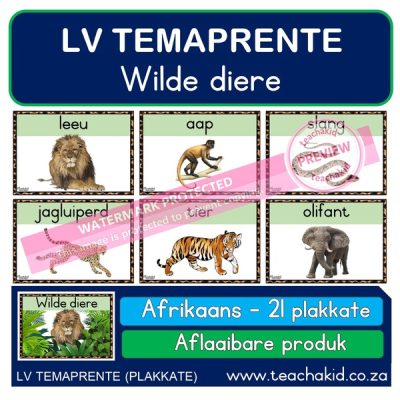 Wilde diere – Temaprente (PDF)