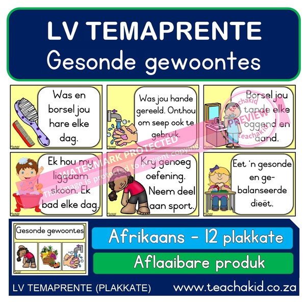 Temaprente Gesonde gewoontes (PDF)