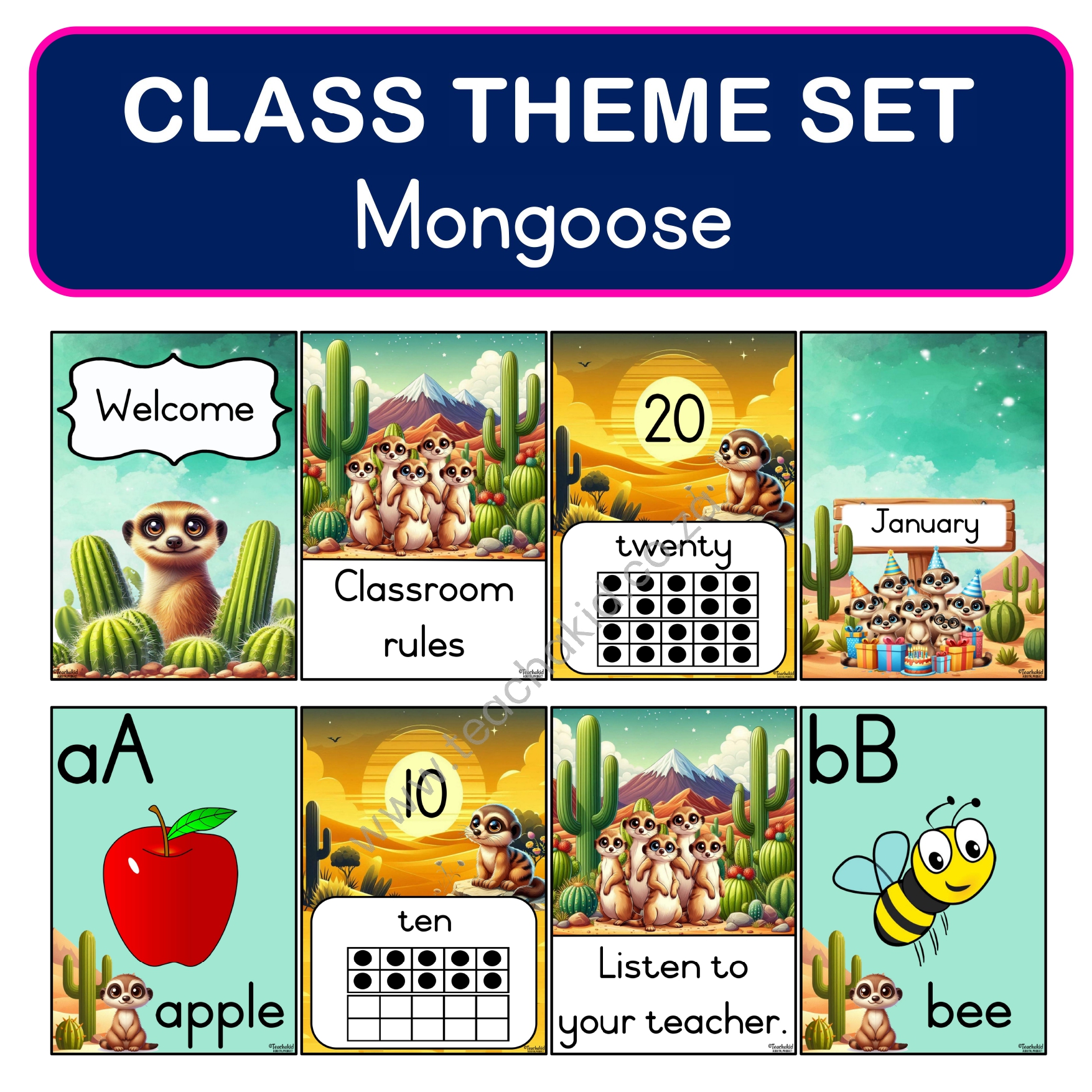 African Mongoose class theme set (PDF) - Image 2