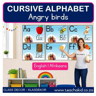 Angry Birds Cursive Alphabet (printed)