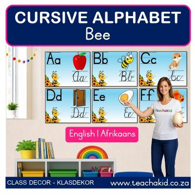 Bee Cursive Alphabet