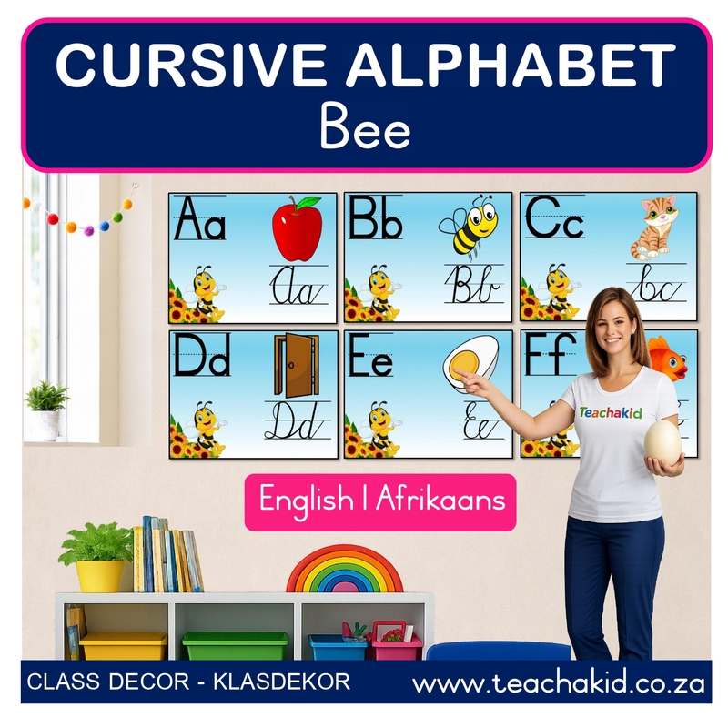 Bee Cursive Alphabet (printed)