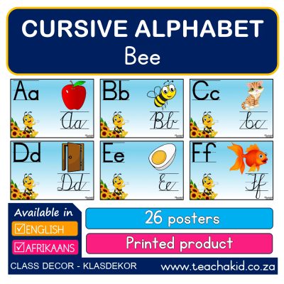 Bee Cursive Alphabet
