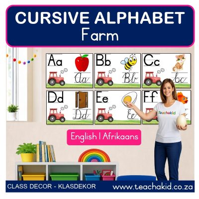 Farm Cursive Alphabet (printed)
