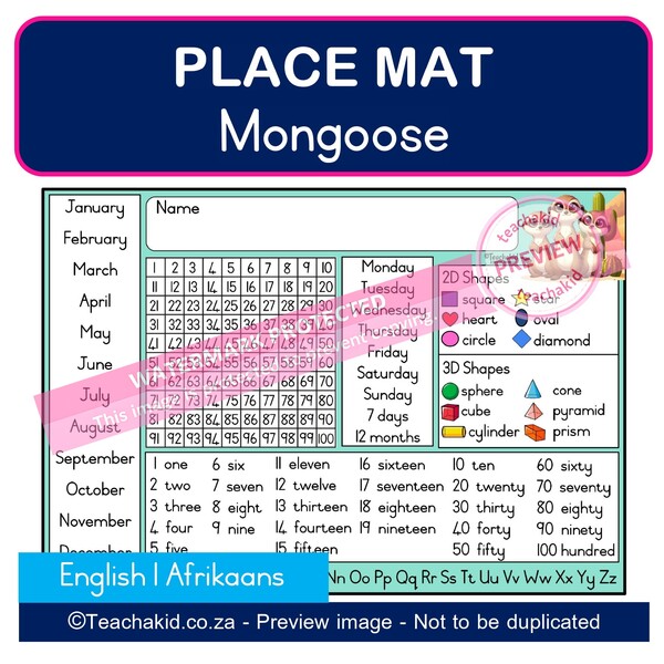 Mongoose Place mat 02 (PDF)