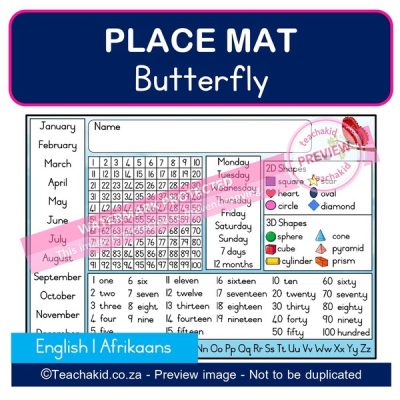 Butterfly Place mat 02 (PDF)