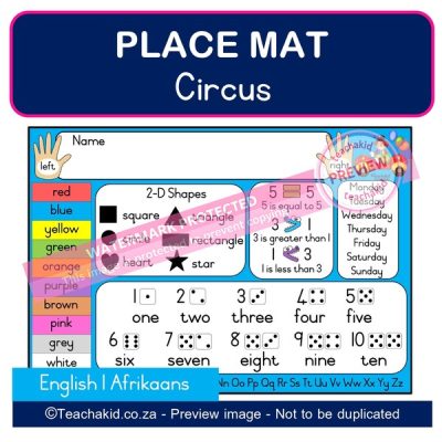 Circus Place mat 01 (PDF)