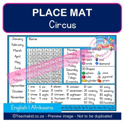 Circus Place mat 02 (PDF)