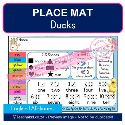 Ducks Place mat 01 (PDF)