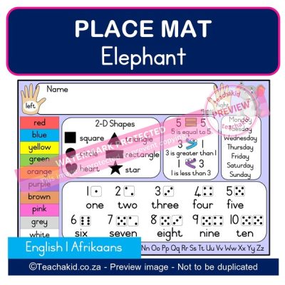 Elephant Place mat 01 (PDF)