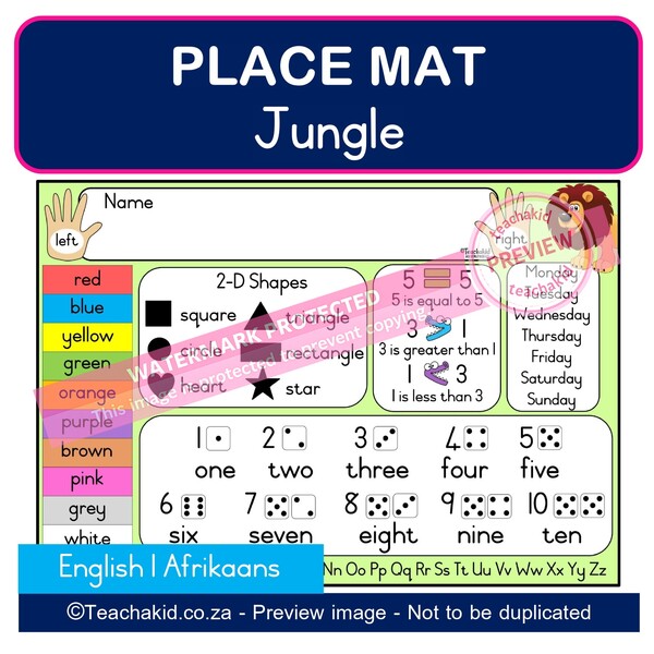 Jungle Place mat 01 (PDF)