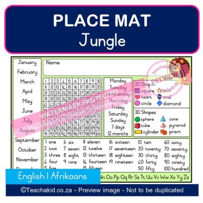 Jungle Place mat 02 (PDF)