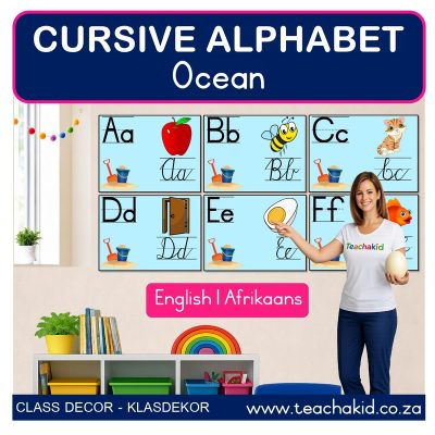 Ocean Cursive Alphabet (printed)