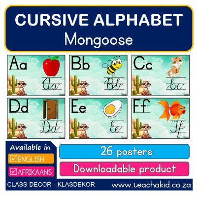 Mongoose – cursive alphabet (PDF)