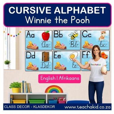 Winnie the Pooh Cursive Alphabet (printed)