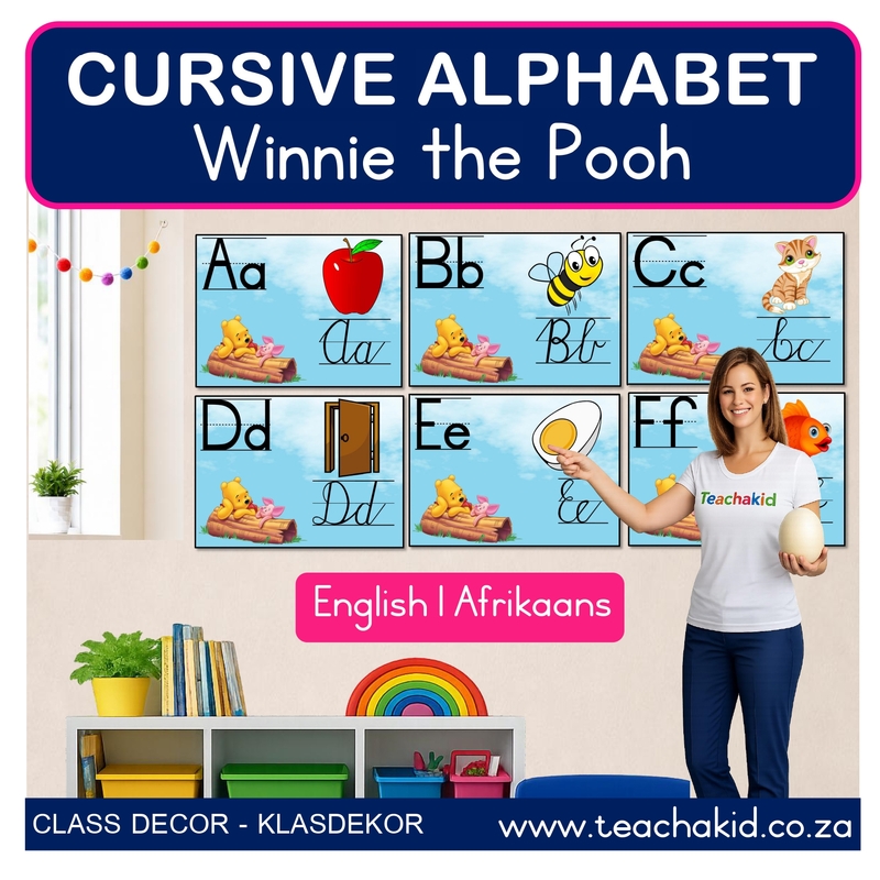 Winnie the Pooh Cursive Alphabet (printed)
