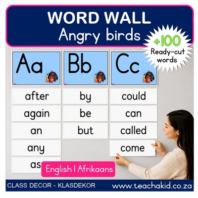 Angry birds Word Wall (printed)