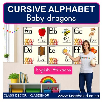 Baby Dragons Cursive Alphabet